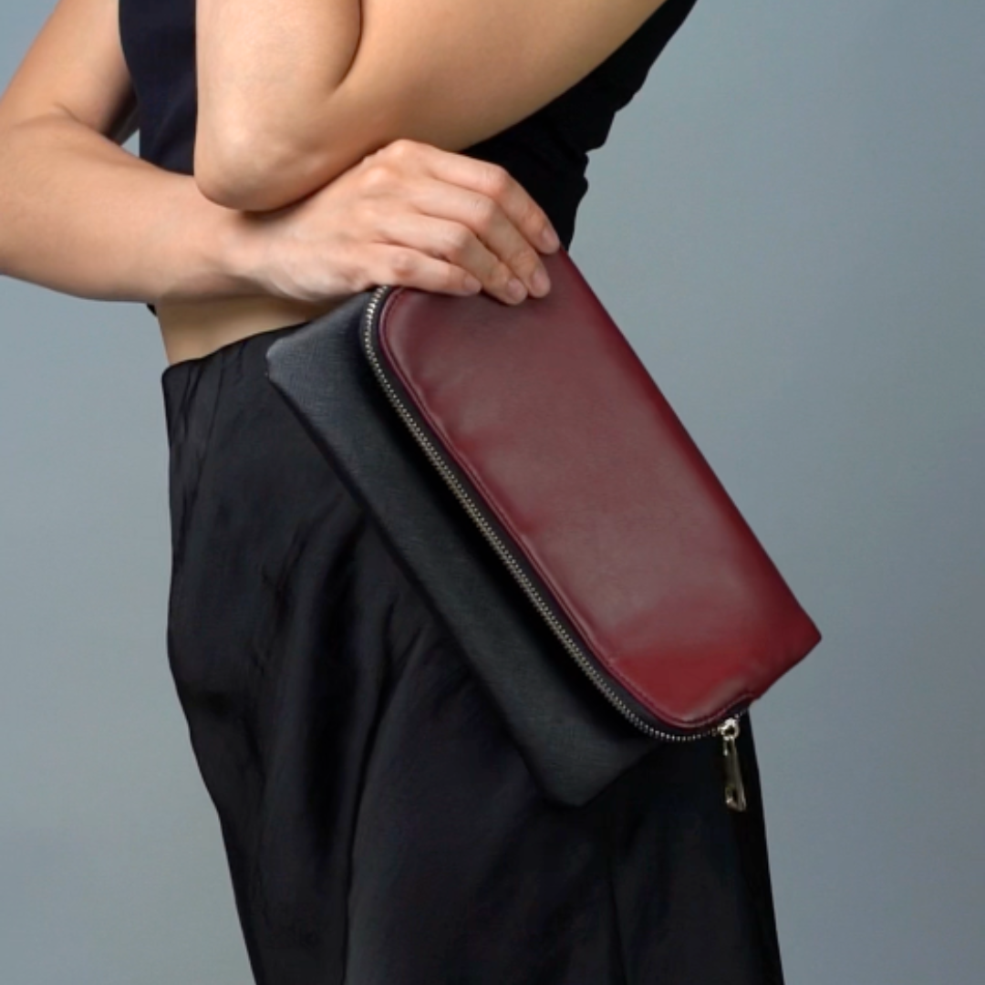 Black Cherry Voyager - Reversible Clutch + Mirror