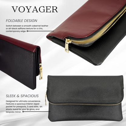 Black Cherry Voyager - Reversible Clutch + Mirror