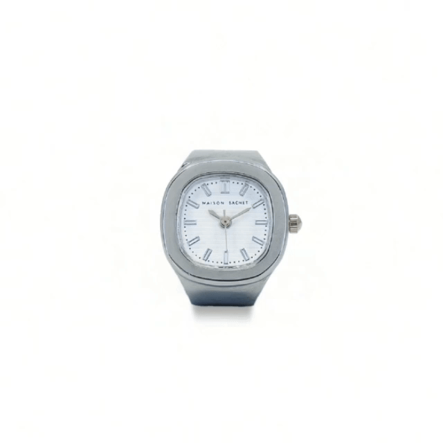 Royal Silver Tone - Stainless Steel Ring Watch