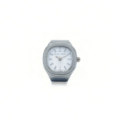 Royal Silver Tone - Stainless Steel Ring Watch