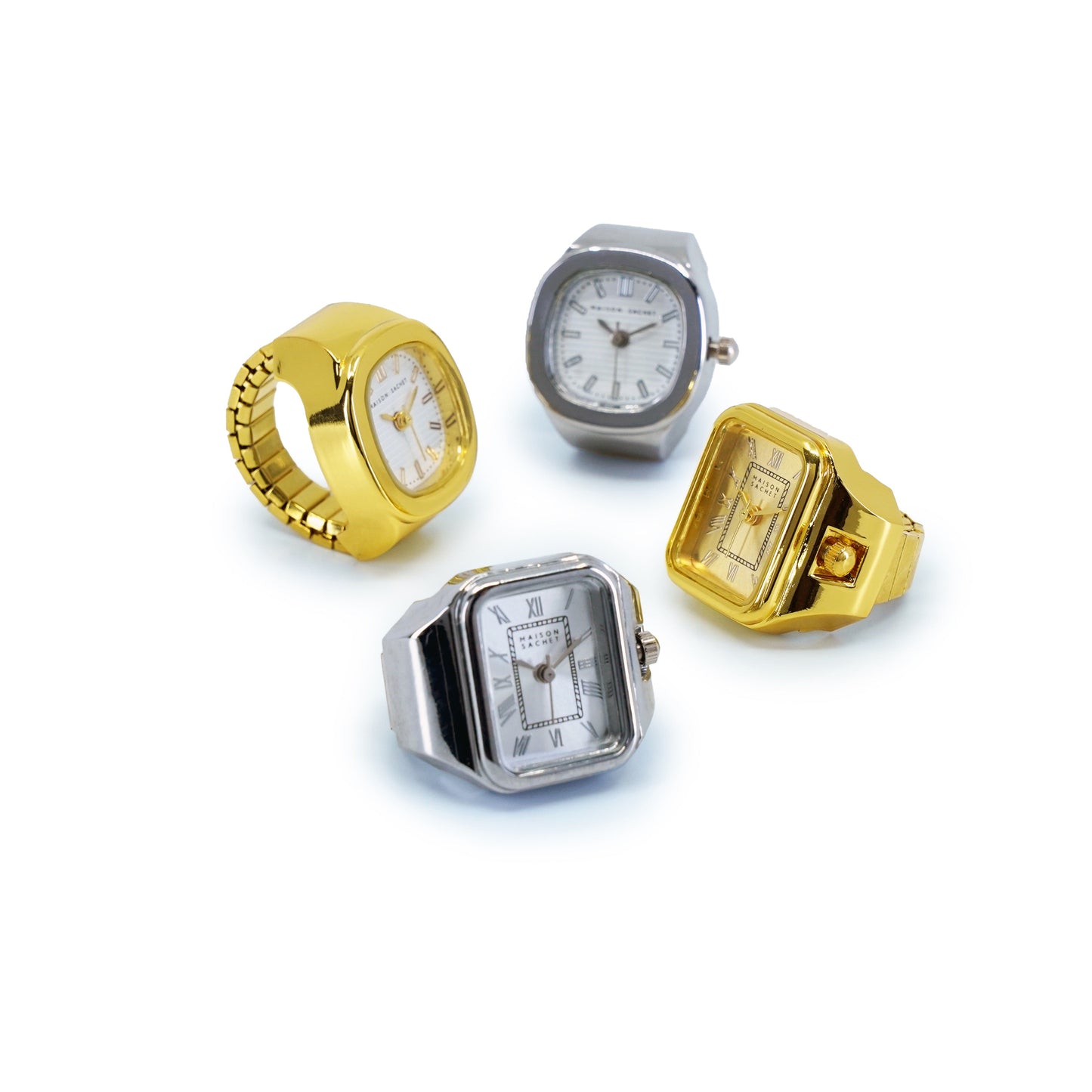 Royal Silver Tone - Stainless Steel Ring Watch