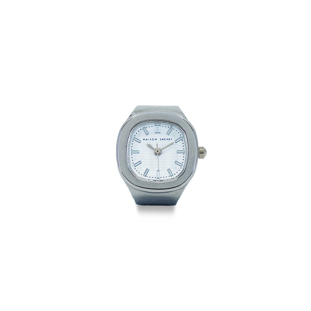 Royal Silver Tone - Stainless Steel Ring Watch